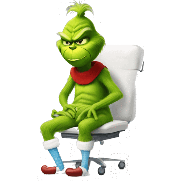 the grinch with knee surgery emoji