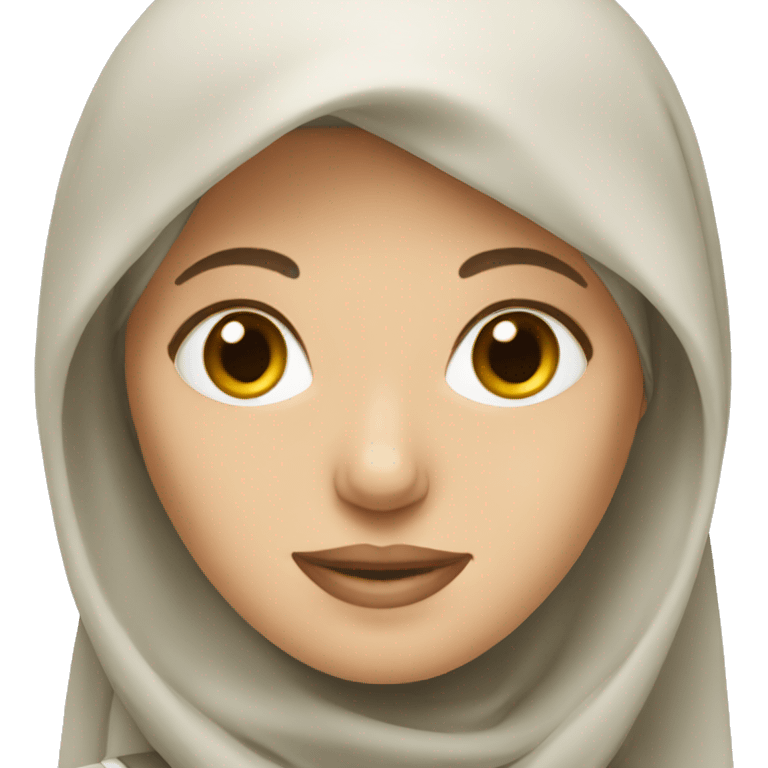 White woman with hijab emoji