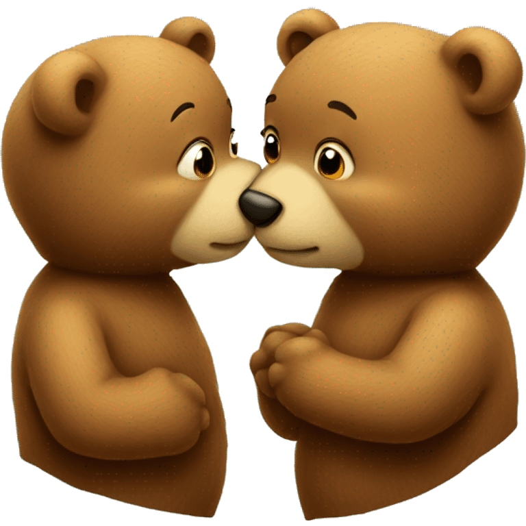 Kissing bears emoji