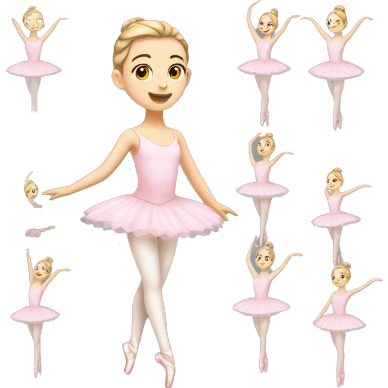 European girl ballet，full body emoji