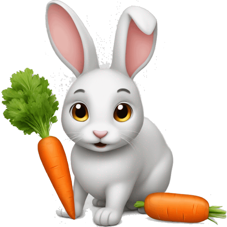 Rabbit with carrot emoji