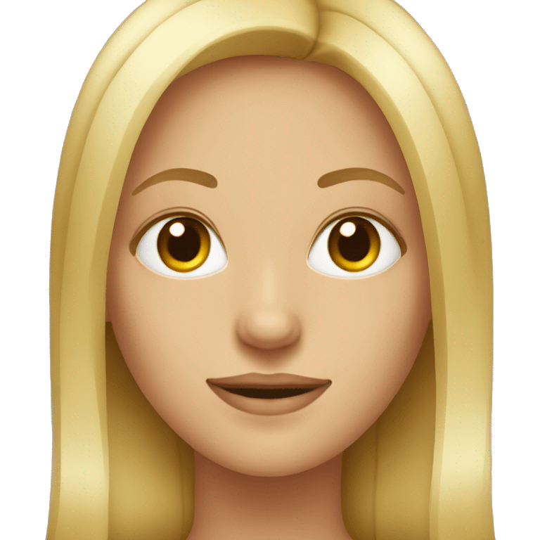 blonde girl with facial hair emoji