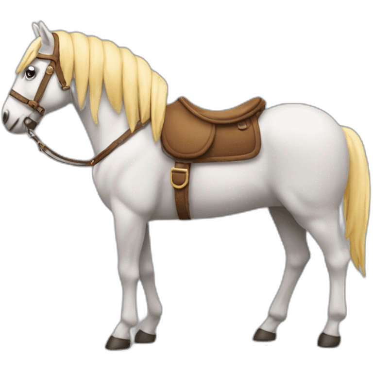 Cheval qui bois un bierre emoji