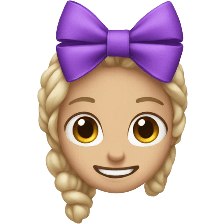 Purple bow emoji