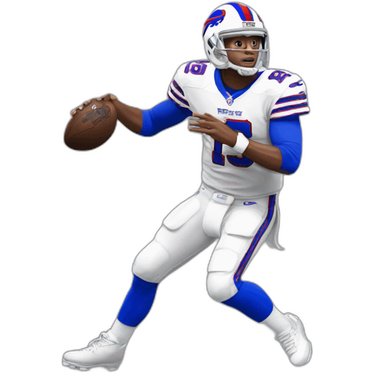 buffalo bills quarterback with white socks emoji