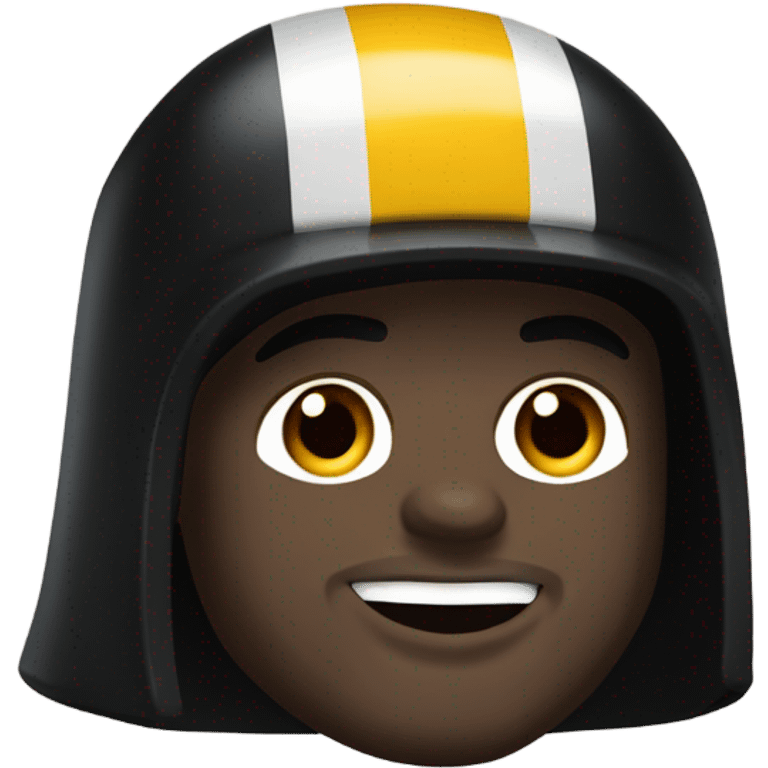 Jack Hamm Pittsburgh Steelers player in helmet and uniform with black cape. emoji