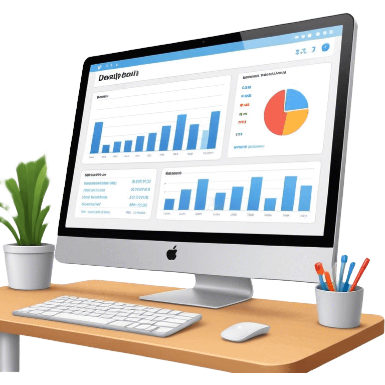 monitor-showing-a-website-dashboard-with-charts emoji