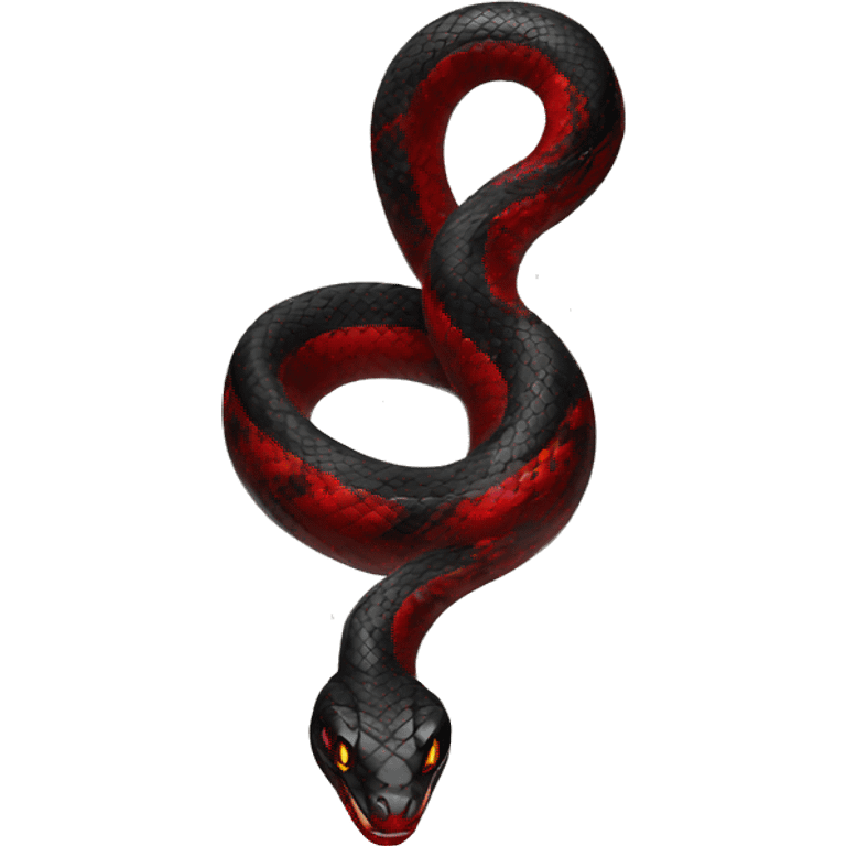 Black and red gothic snake emoji