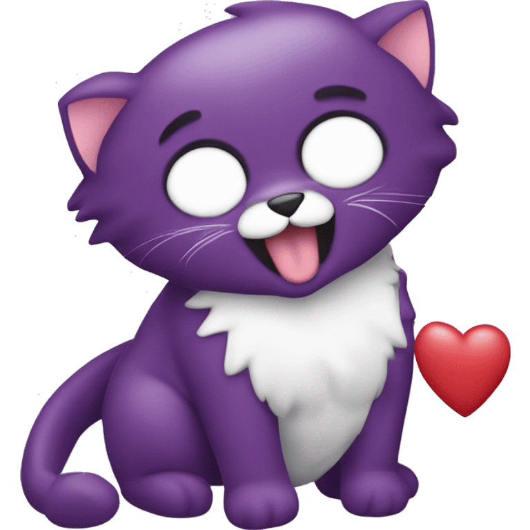 Tiburon con un corazón morado emoji