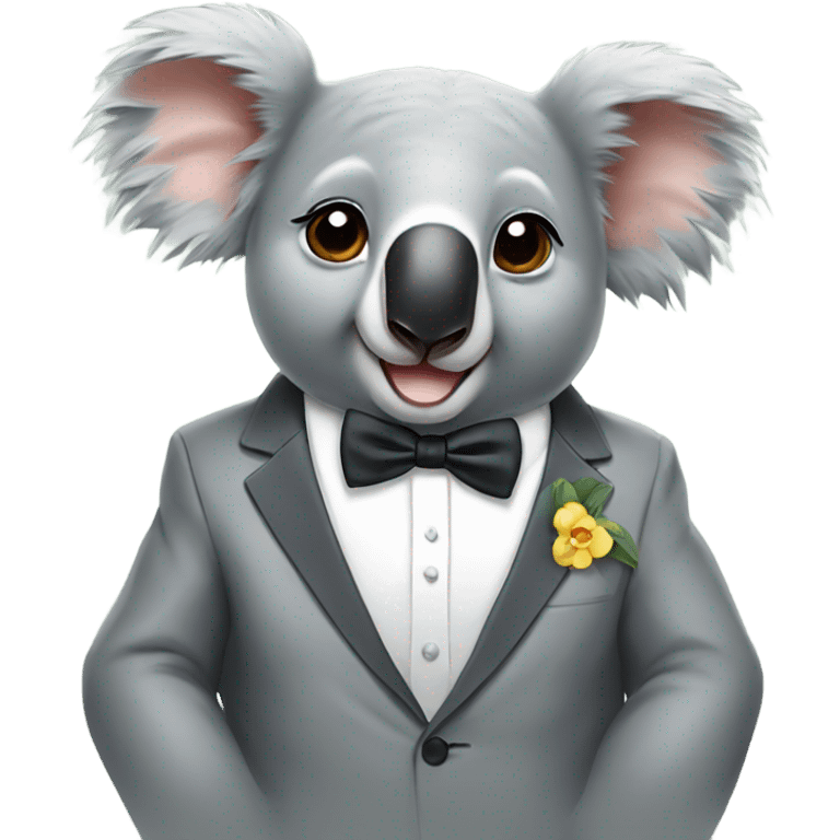 Koala wearing a bow tie emoji