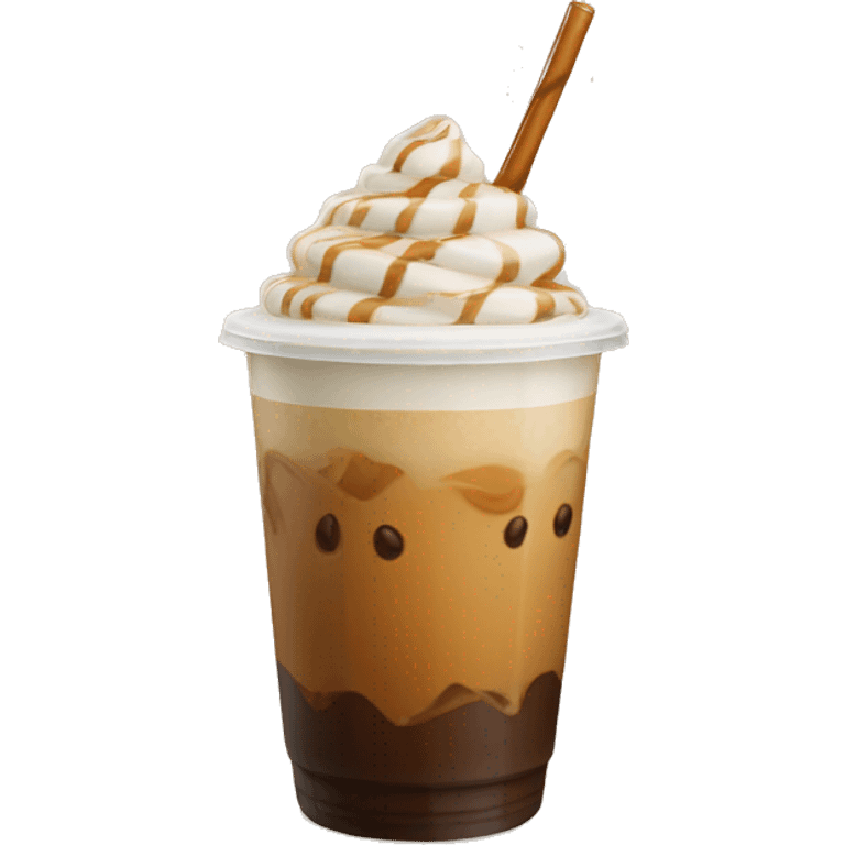 caramel iced coffee emoji