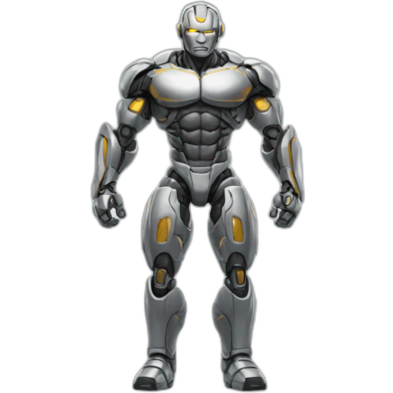 muscular man robot emoji