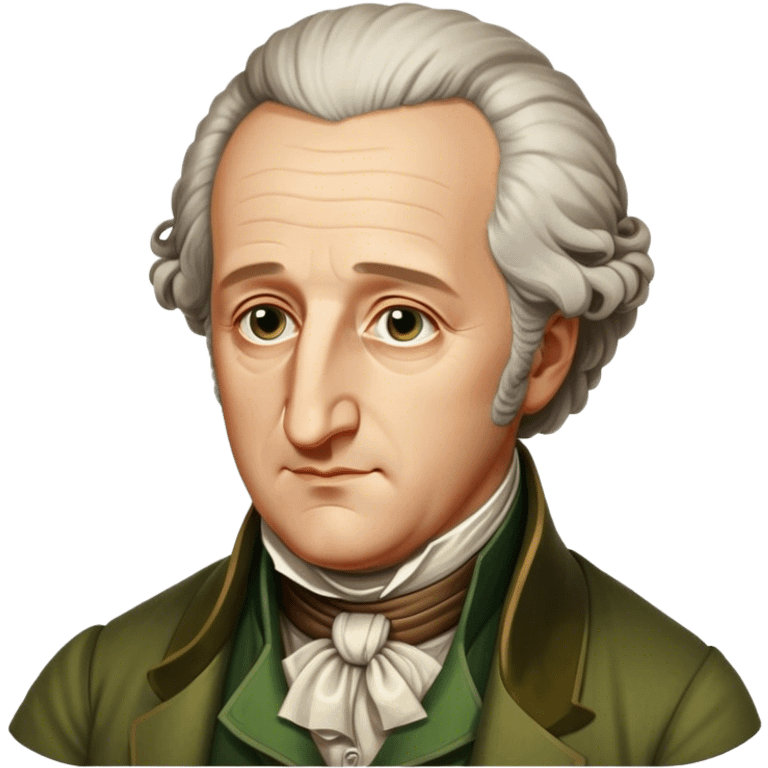 Cinematic Realistic Johann Wolfgang von Goethe Portrait Emoji, depicted as an intellectual literary giant with a thoughtful gaze and refined attire, rendered with detailed textures and warm classical lighting that captures his enduring literary influence. emoji