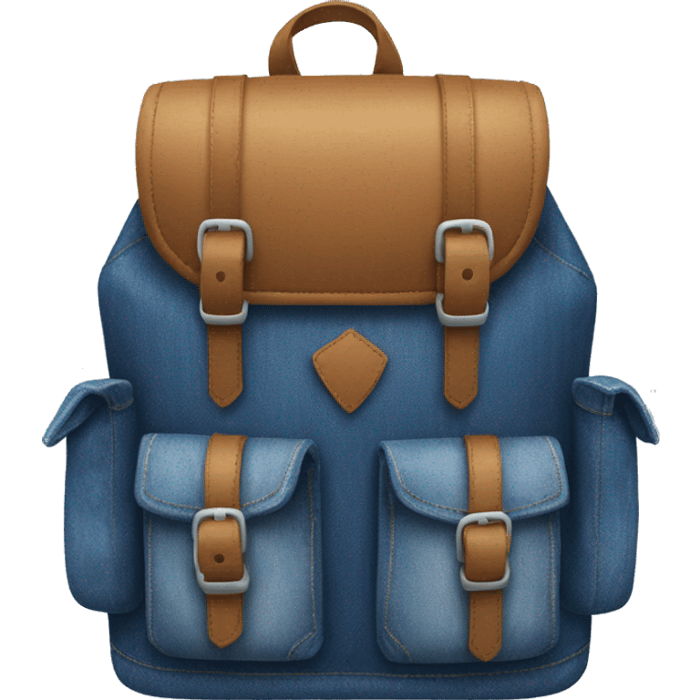 Denim backpack emoji