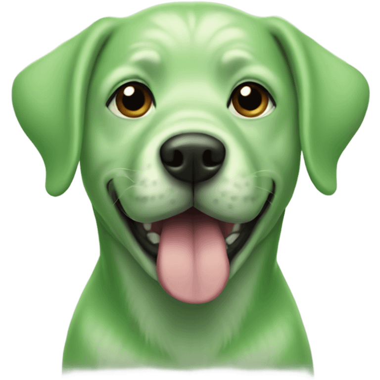 light green dog emoji