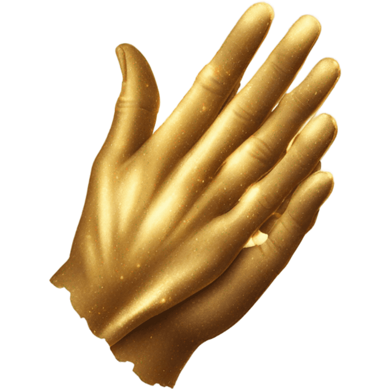 golden hands emoji