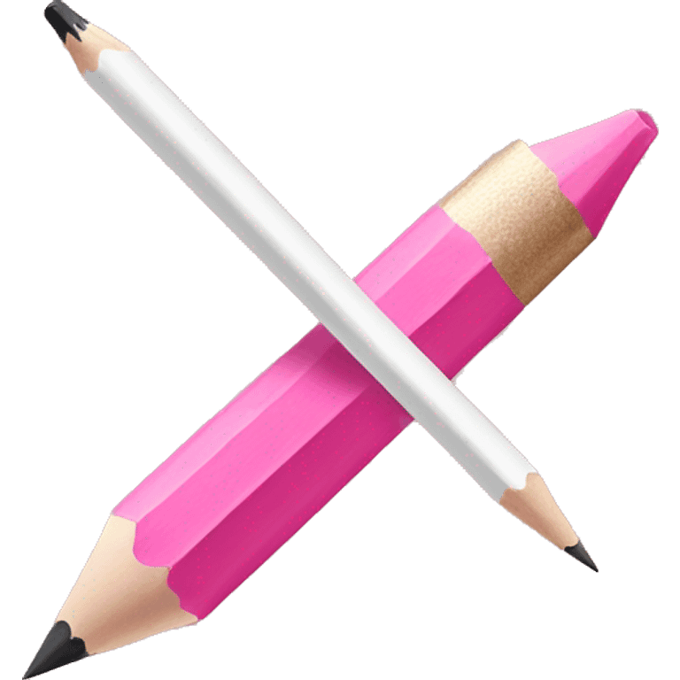 pink pencil and white piece of paper emoji