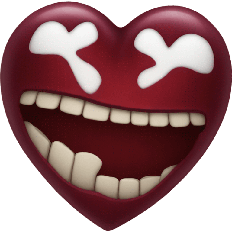 dark red heart that says /toxin emoji