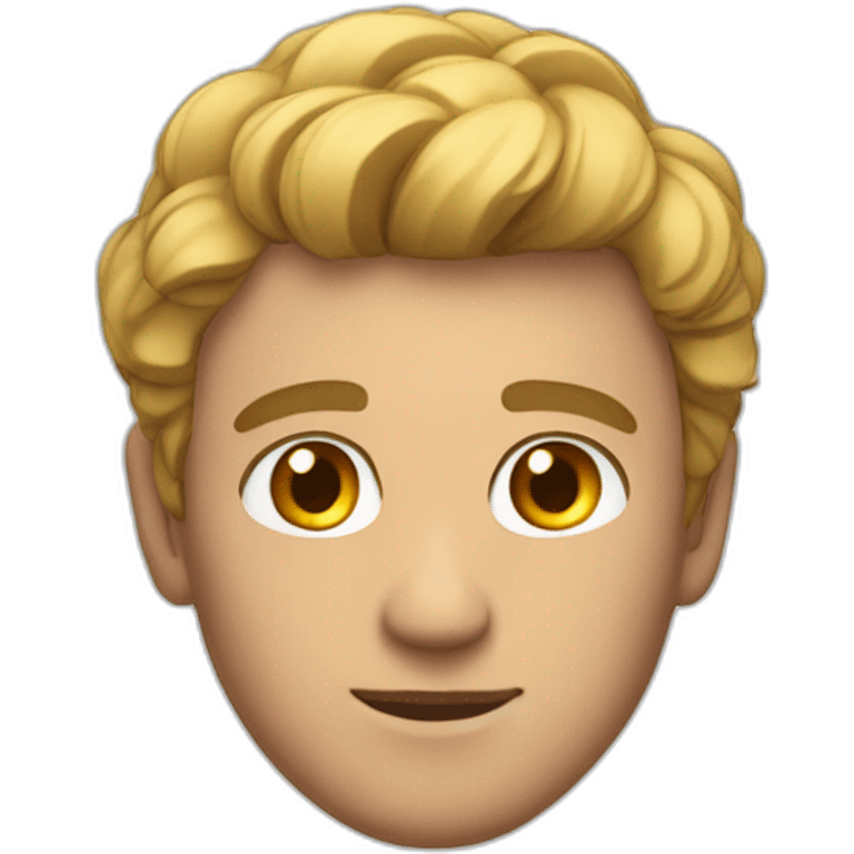 friendly gaze from handsome man emoji