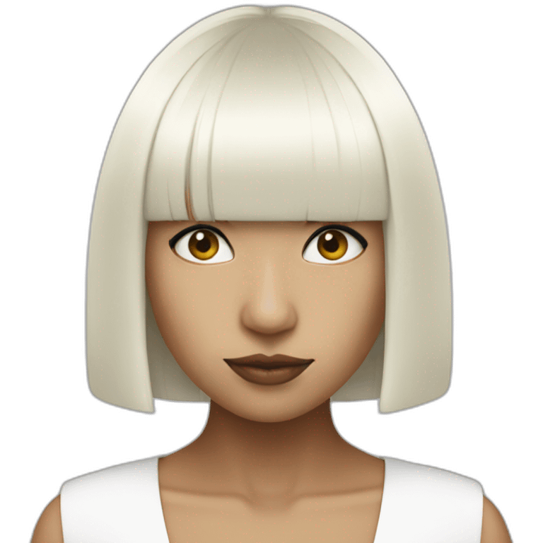 Sia black white emoji