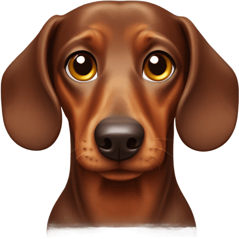 Brown dachshund dog emoji