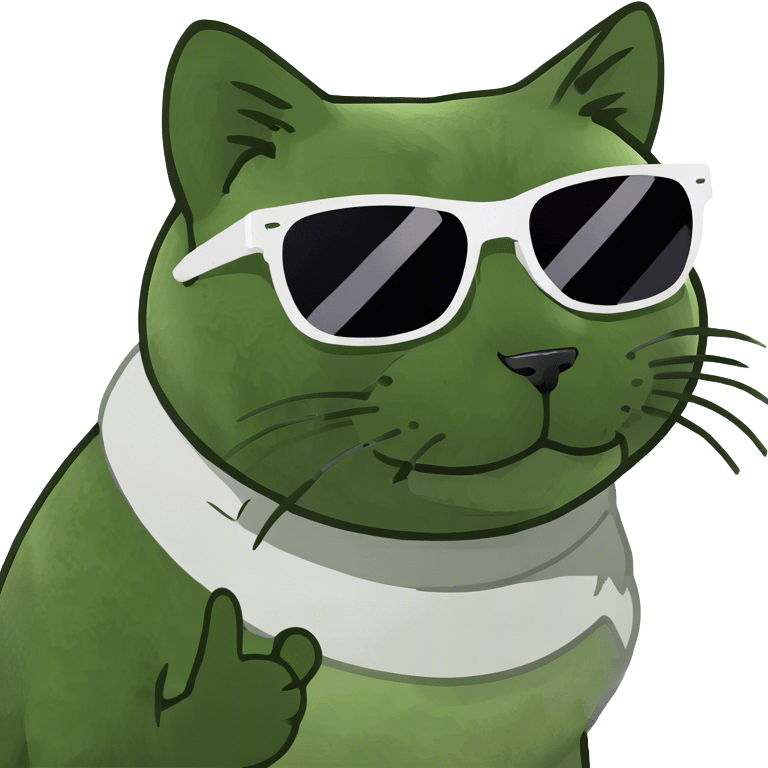 Cat with sunglasses emoji