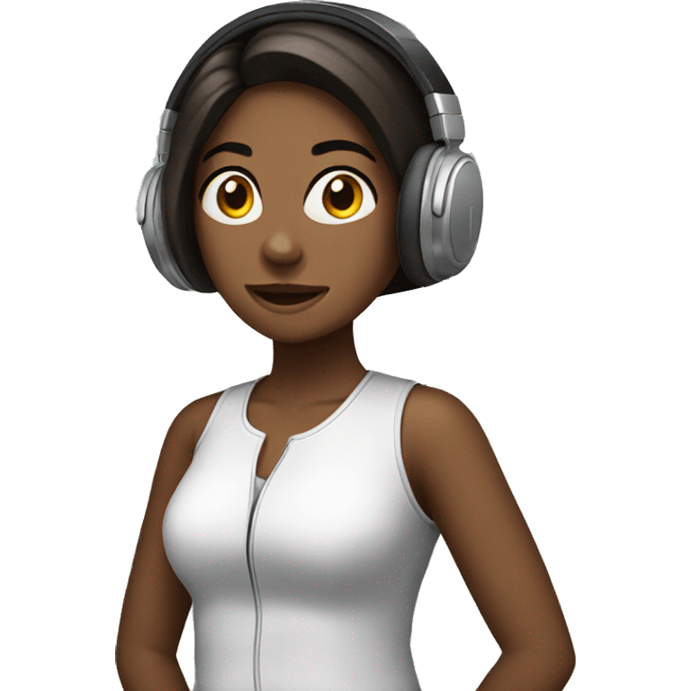 Girl with headphones emoji