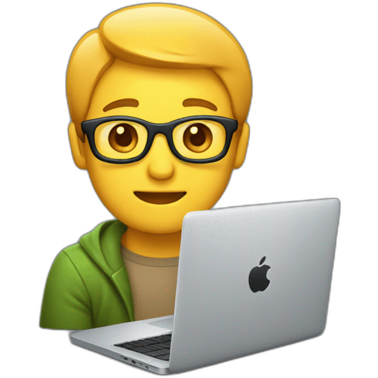 developer on mac laptop emoji