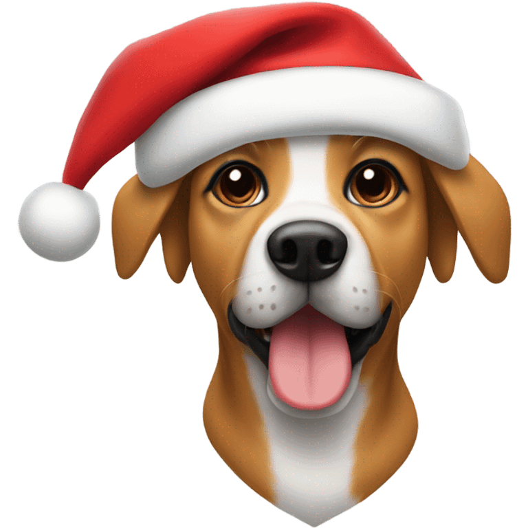 dog with santa hat emoji