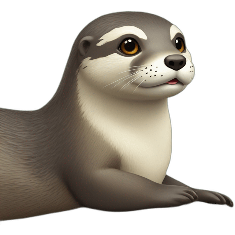 Loutre qui vole et aun bec de piegonn emoji