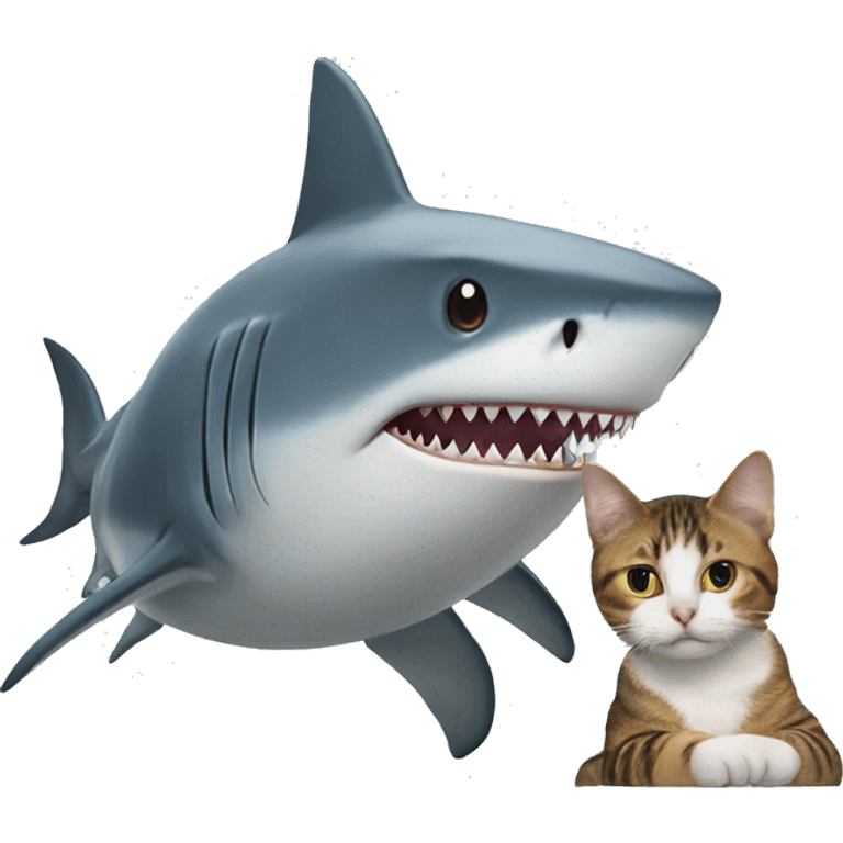 Shark with a cat emoji