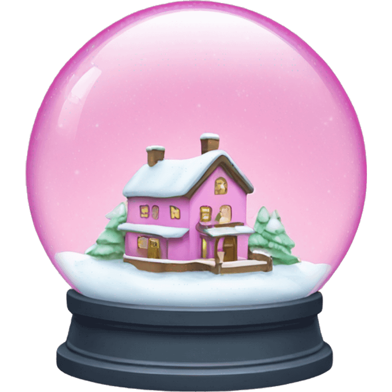 pink snow globe  emoji