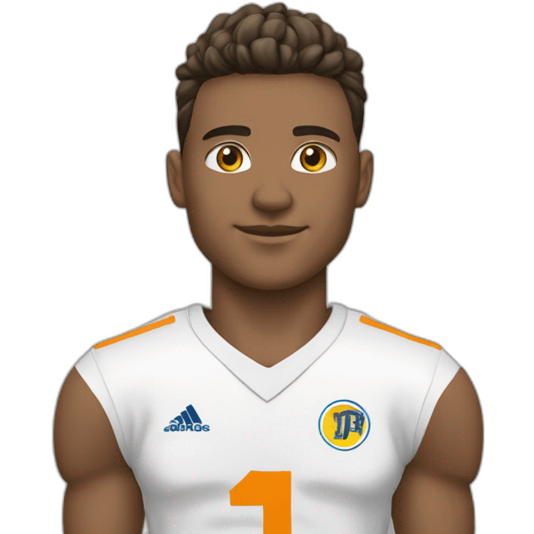 Joven blanco de 1.67 mts jugador de football emoji