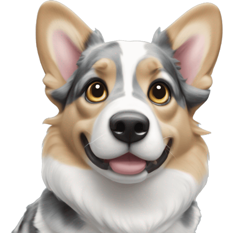 Blue Merle welsh corgi emoji