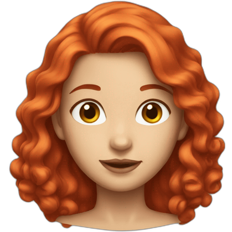 pretty woman with red hair emoji