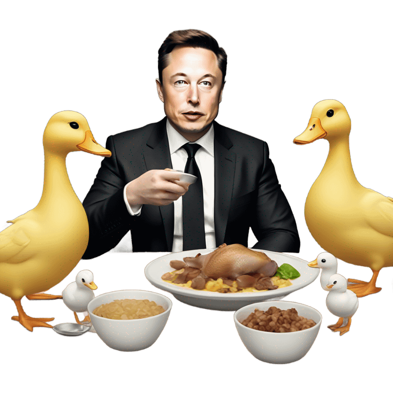 elon musk eating ducks emoji