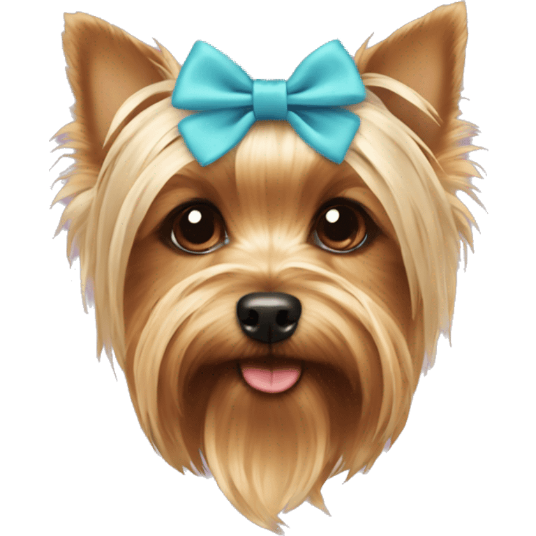 Yorkshire Terrier with bow  emoji