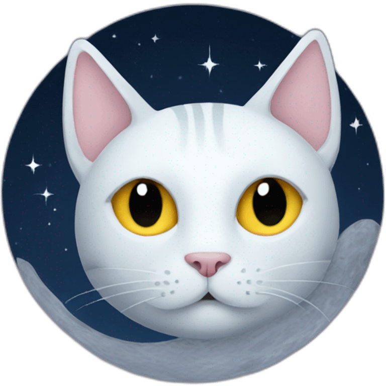 Cat in the moon emoji