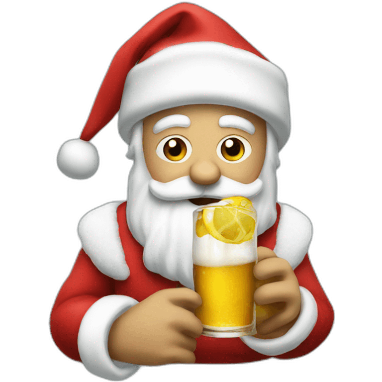 santa claus drunk emoji