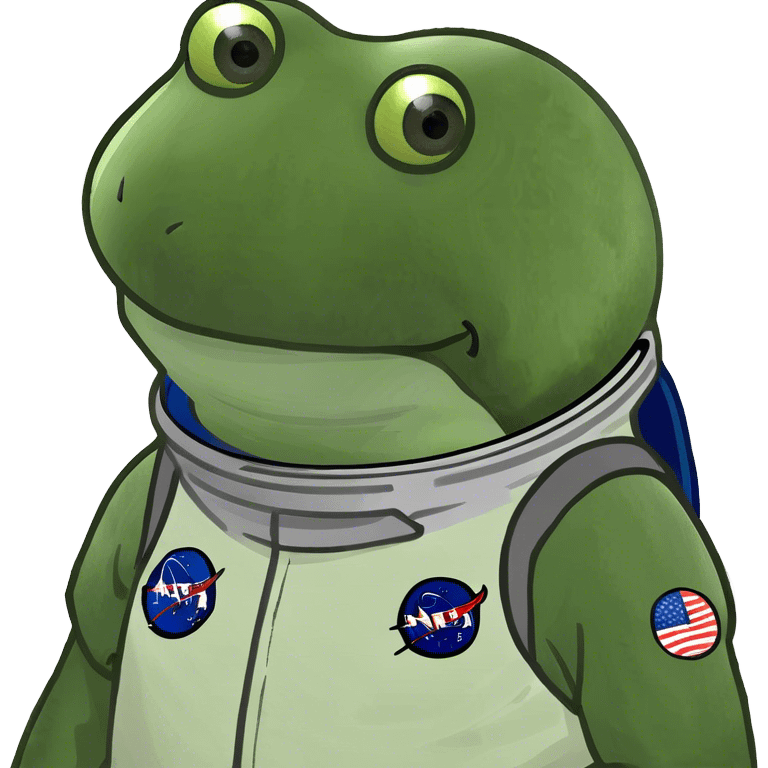 green frog in a spacesuit emoji