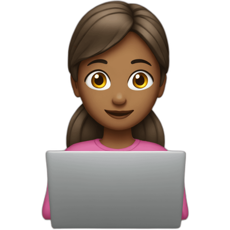 Girl on laptop emoji