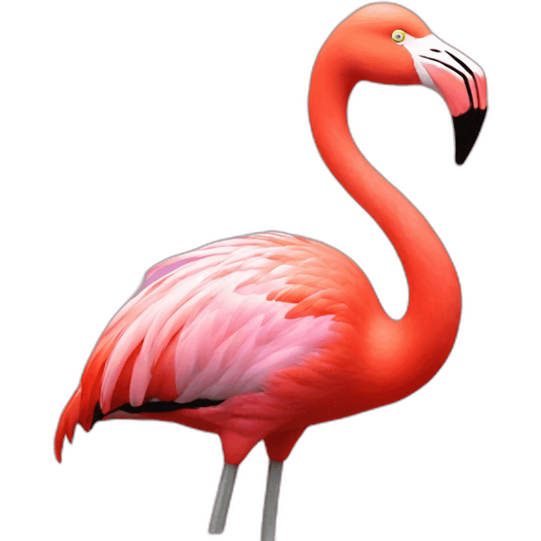 Flamingo drinking like a baby emoji