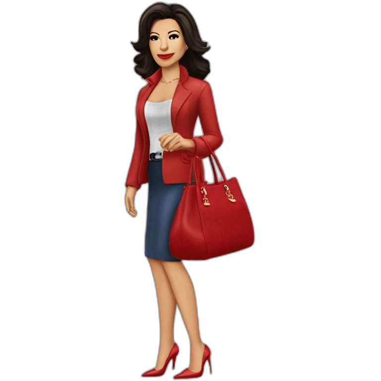 Gabrielle SOLIS de la série Desperate Housewives avec de beaux talons rouge et un riche sac à main dans sa main droite emoji