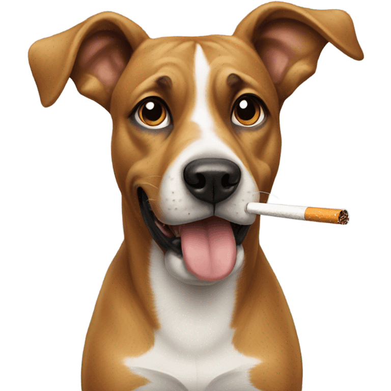 Dog smoke cigarette emoji