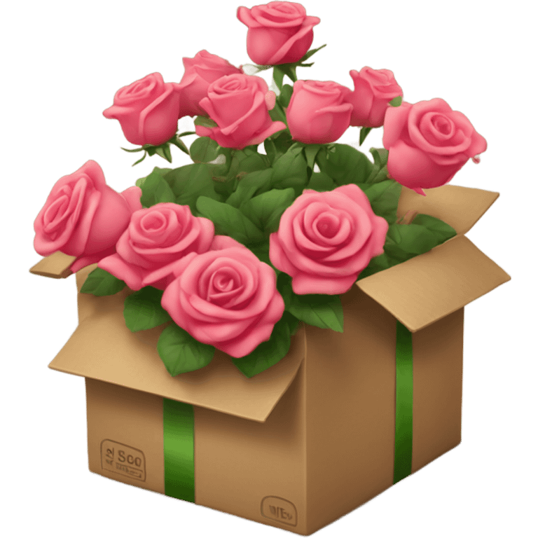 box with roses emoji