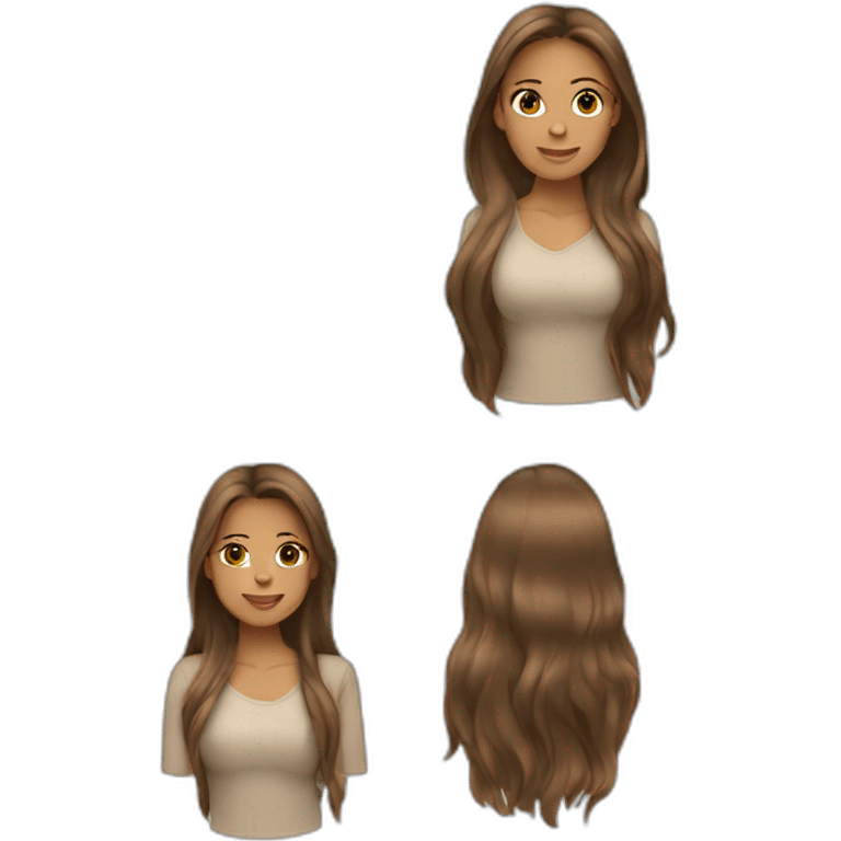 woman tan skin long hair with laptop emoji