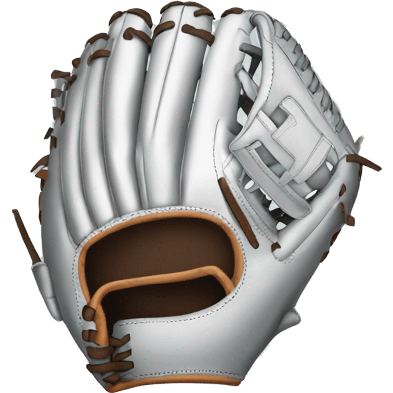 Grey baseball glove emoji