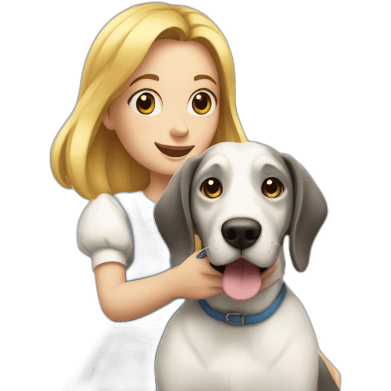 alice and a dog emoji