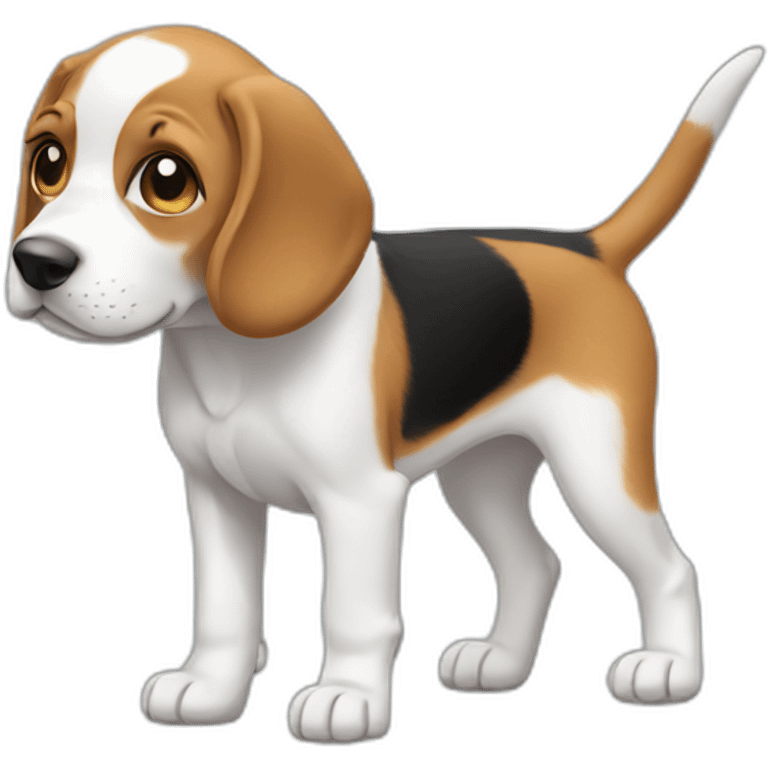 Beagle puppy full body emoji