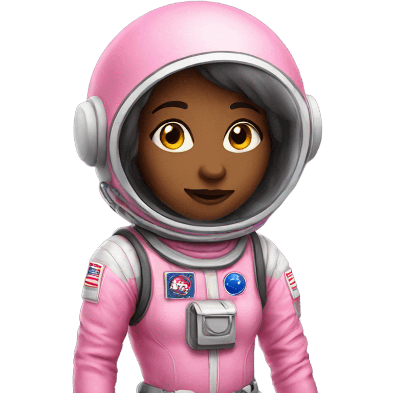 Pink astronaut girl  emoji